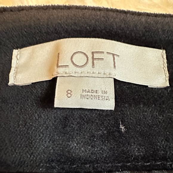 LOFT Black Mini Skirt with Embellished Pockets - Picture 3 of 4